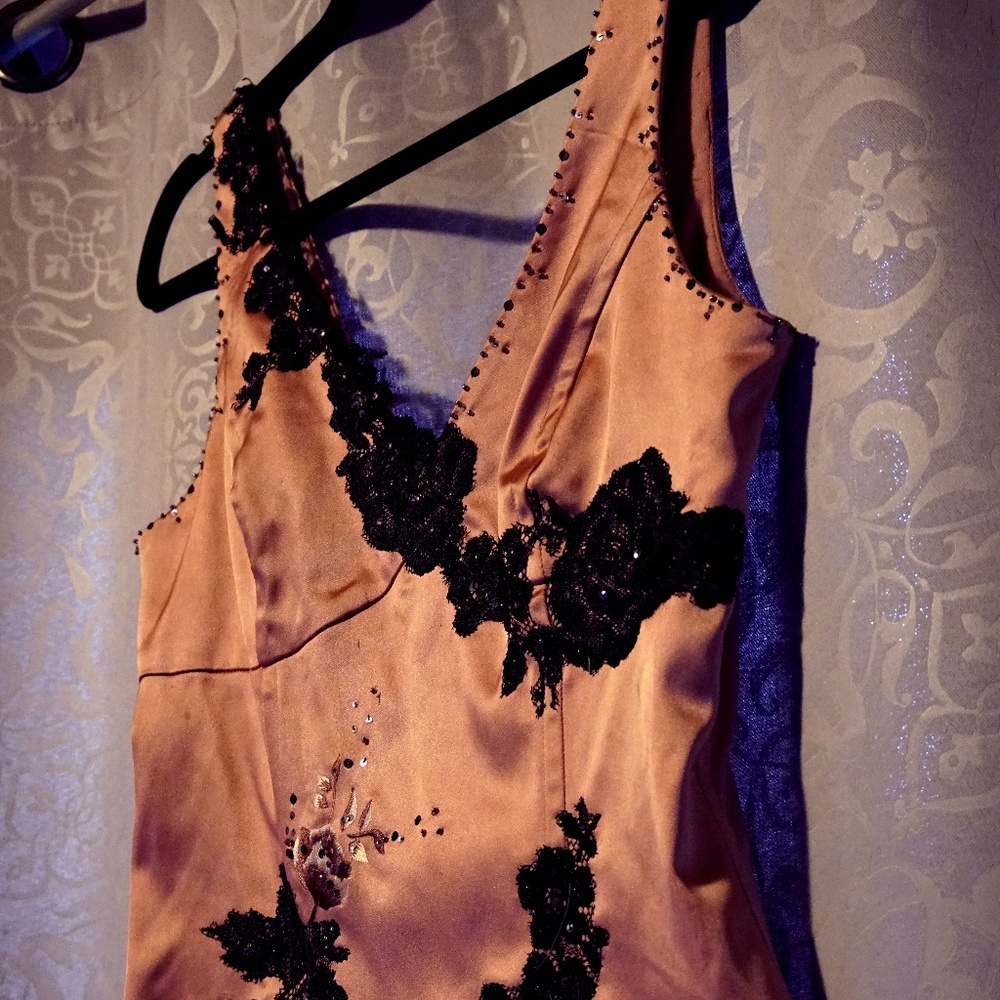 Vintage Pink & Black Lace corset type thing